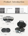Electric Waffle Maker Heart-Shaped Non-Stick double-Side No Flip Design - Image 12