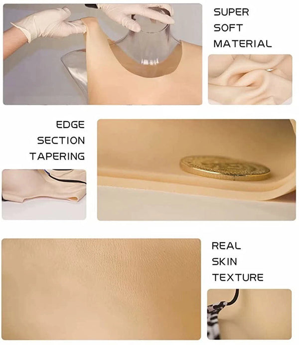 Silicone Breast Forms Back Hollow Simulation Fake Boobs Crossdresser Drag Queen