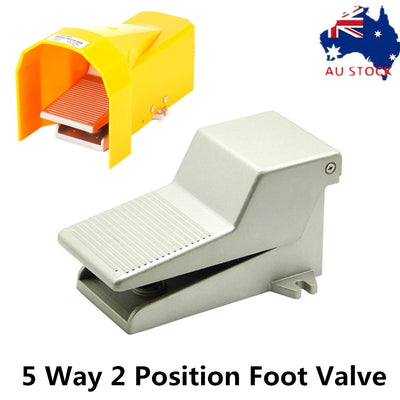 5-Way 2 Position Foot Switch Pedal Pneumatic Valve Compressed Air Foot Control - Image 1