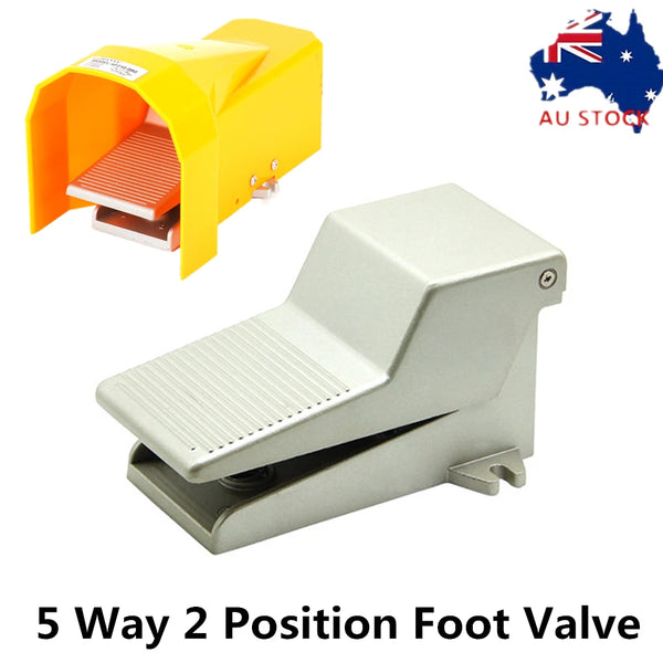 5-Way 2 Position Foot Switch Pedal Pneumatic Valve Compressed Air Foot Control - Image 1