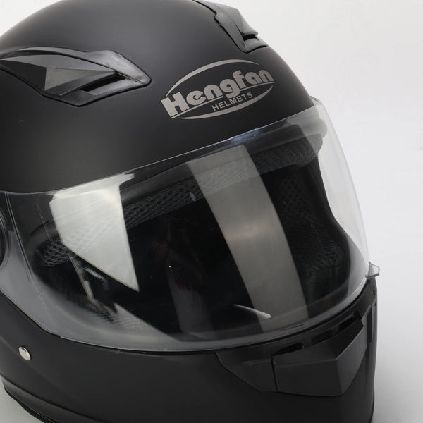 Black Motorcycle Bike Helmet Black Full Face Motorbike Helmets Visor 56-60cm - Image 8