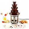 4 Tier Electric Chocolate Fountain Chocolate Fondue Waterfall Stainless Steel - Image 2