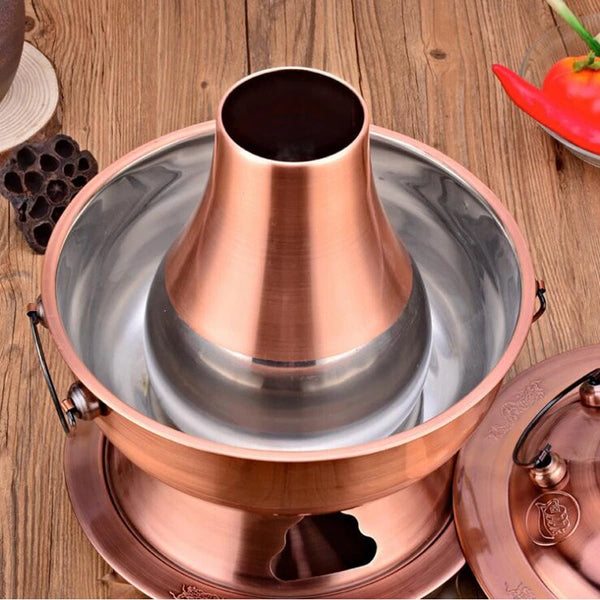 Chinese Charcoal Hotpot Cookware Hot Pot Copper Old Beijing Charcoal Pot