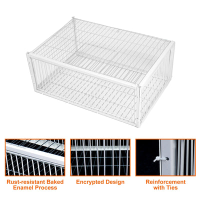 Catch Pigeon Trap One-Way Entrance Pigeon Dove Trap Cage Foldable Galvanised - Image 10