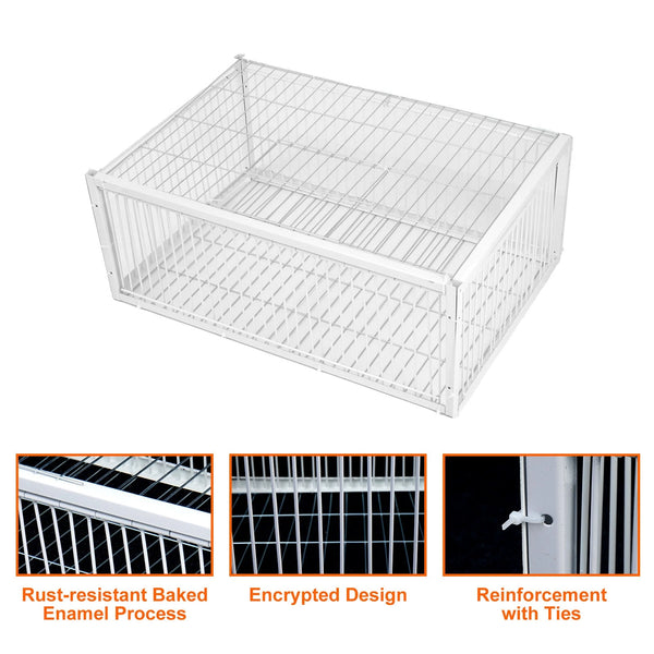 Catch Pigeon Trap One-Way Entrance Pigeon Dove Trap Cage Foldable Galvanised - Image 10