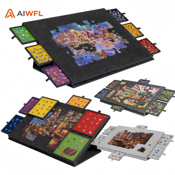 1000-2000 Pieces Tilting Jigsaw Puzzle Board with 2-in-1 Stand and Cover - Image 1