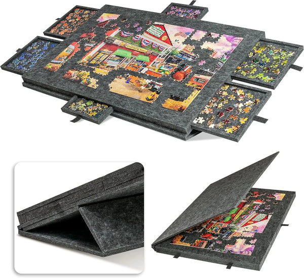 1000-2000 Pieces Tilting Jigsaw Puzzle Board with 2-in-1 Stand and Cover - Image 19