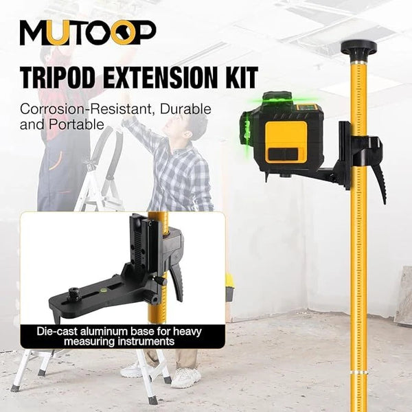 12 Ft/3.7m Adjustable Telescoping Pole for Rotary Line Lasers level AU STOCK