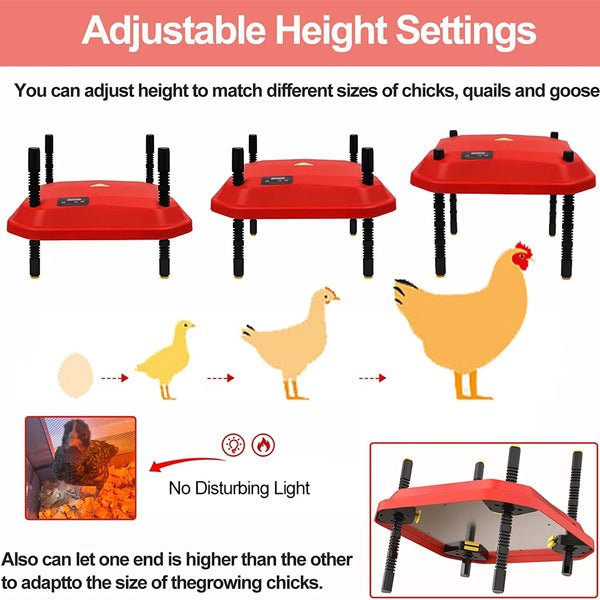 24"x16" Chicken Coop Heater Chick Brooder Heating Plate Duck Poultry Warmer - Image 6