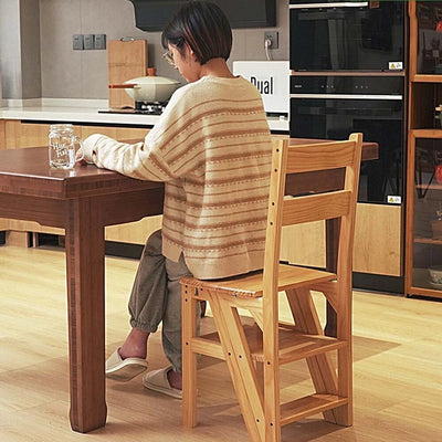 Folding Step Ladder Chair 4 Tier Multifunctional Plant Stand Ladder Stool Shelf - Image 8