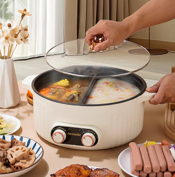 7L Electric Hot pot with Divider Dual Control Cooker Yuanyang Hot Pot 2000W - Image 7