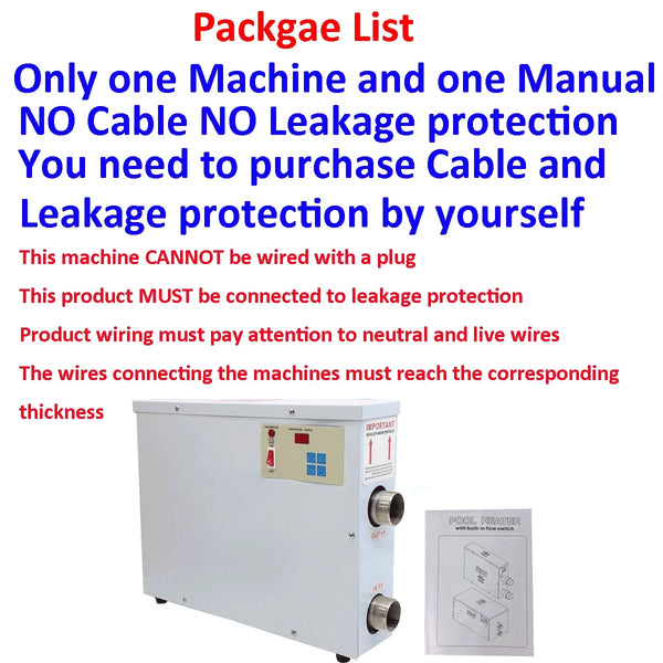Electric Thermostat Swimming Pool SPA Water Heater Bath Tub Heating 220V 9KW AU