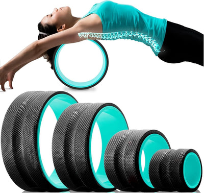 Back Roller lotus Wheel Set of 4 with Yoga Blocks, High Density Foam - Image 13