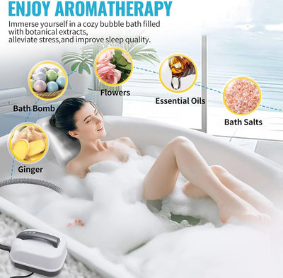 AIWFL Bath Spa Massage Mat, Bubble Bath Mat, 6-Speed Adjustable Massage with Remote - Image 5