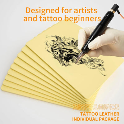 10PCS 3mm Tattoo Practice Fake Skin Double Sided Reusable Silicone Beginner - Image 5