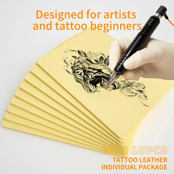 10PCS 3mm Tattoo Practice Fake Skin Double Sided Reusable Silicone Beginner - Image 5
