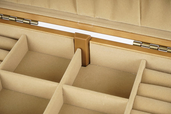 3-Tier Wooden Jewelry Box Jewelry Organizer Case Large Storage Box 29*19*17.5cm - Image 9