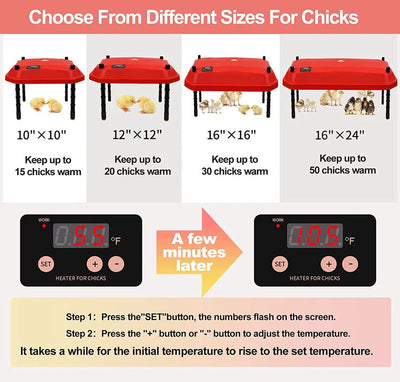24"x16" Chicken Coop Heater Chick Brooder Heating Plate Duck Poultry Warmer - Image 8