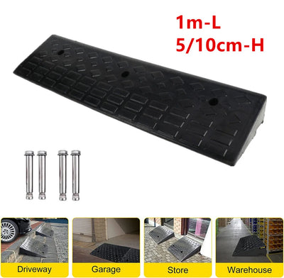 1m Rubber Curb Ramp Wheelchair Kerb Ramp Threshold 5/10/15CM for Motorcycle - Image 3