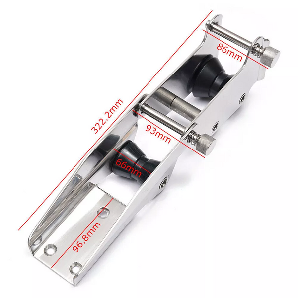 12" Bow Anchor Roller For Boat Bow Docking Bracket 330mm 316 Stainless Steel