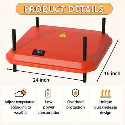 24"x16" Chicken Coop Heater Chick Brooder Heating Plate Duck Poultry Warmer - Image 3