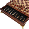 40x40cm Wooden Chess Set Premium Solid Wood Board Metal Chess Pieces Drawer - Image 5