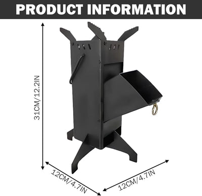 Rocket Stove Portable Wood Stove Fire Camping Stove for Outdoor Cooking Camping - Image 2