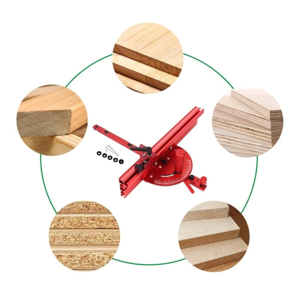 Table Saw Precision Miter Gauge For 30/45mm T Track With Miter Gauge Fence & Bar