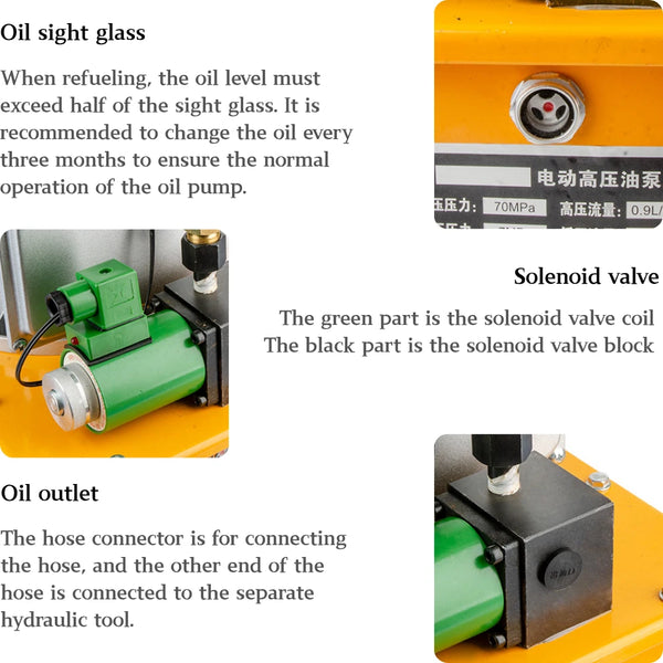 7L Hydraulic Electric Solenoid Single Acting Pump 10152 PSI 220V 750W AU
