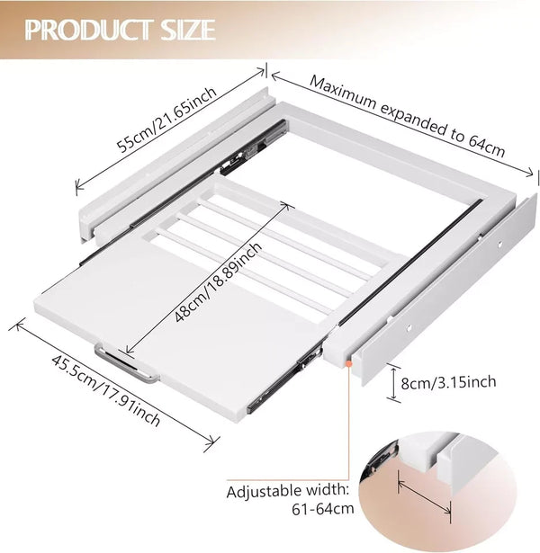 AIWFL Washer Dryer Stacking Kit Stacking Fram Kit with Non-slip Mat for Home - Image 2