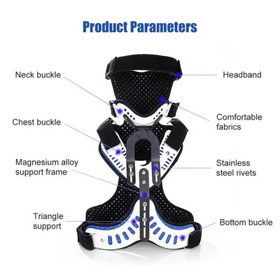 Medical Cervical Thoracic Orthosis Head Neck Chest Traction Support Hunched Back - Image 3