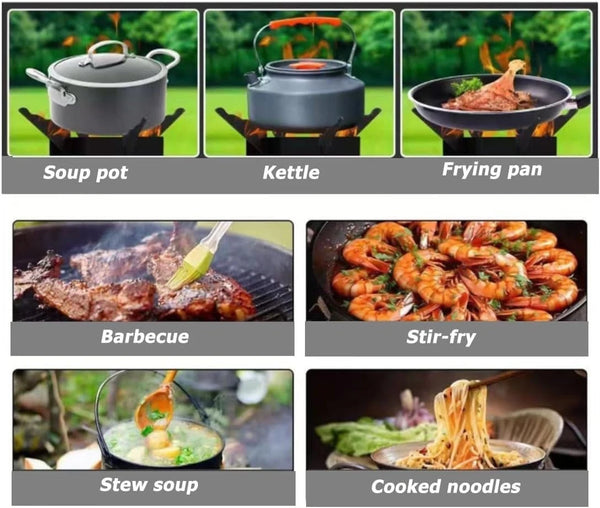 Collapsible Rocket Stove Wood Burning Fire Camping Stove for Outdoor Cooking