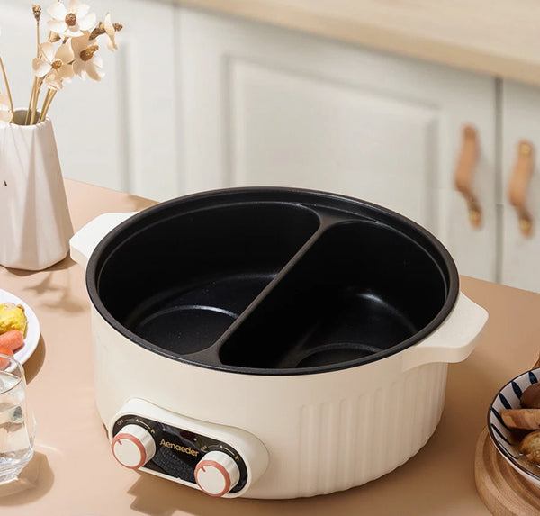 7L Electric Hot pot with Divider Dual Control Cooker Yuanyang Hot Pot 2000W - Image 4