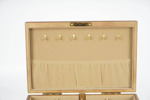 3-Tier Wooden Jewelry Box Jewelry Organizer Case Large Storage Box 29*19*17.5cm - Image 7