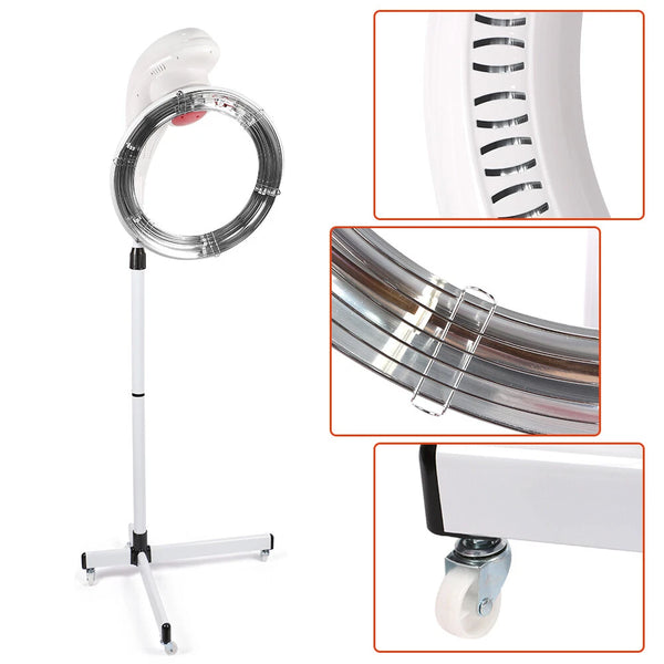 Standing Hair Dryer Accelerator Colour 360 Rotating Halo Rolling Salon Equipment