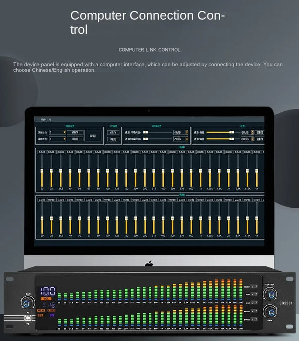 Professional Dual Channel 31-Band Equalizer Digital Synchronized Control Display - Image 11