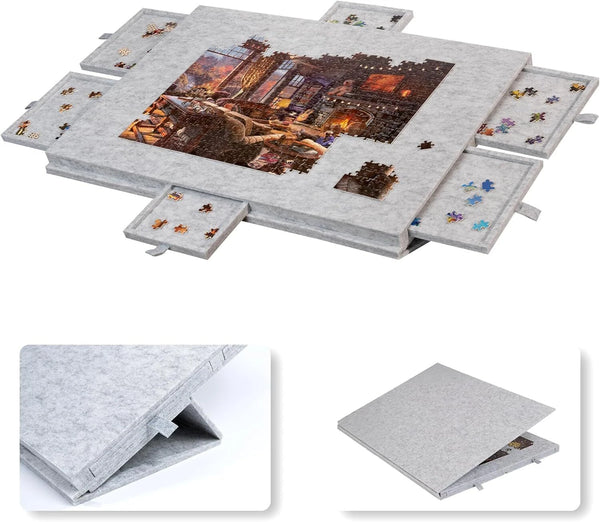 1000-2000 Pieces Tilting Jigsaw Puzzle Board with 2-in-1 Stand and Cover - Image 18