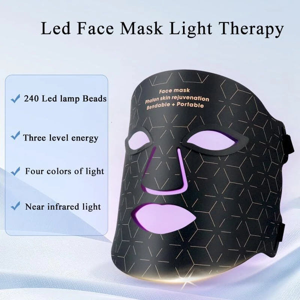 4 in 1 Red Light Therapy Mask Red Led Light Therapy Infrared Flexible Soft Mask - Image 2