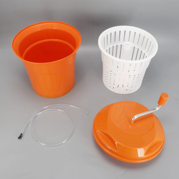 Commercial Vegetable Dehydrator Manual Salad Spinner Fruit Dryer Basket 25L