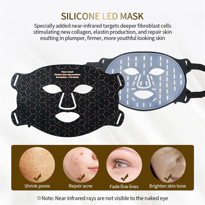LED Facial Mask 4 Color Red Light Therapy Skin Care Photon Mask Rejuvenation - Image 5