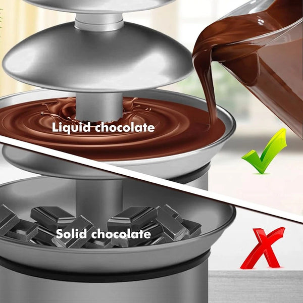 4 Tier Electric Chocolate Fountain Chocolate Fondue Waterfall Stainless Steel - Image 8