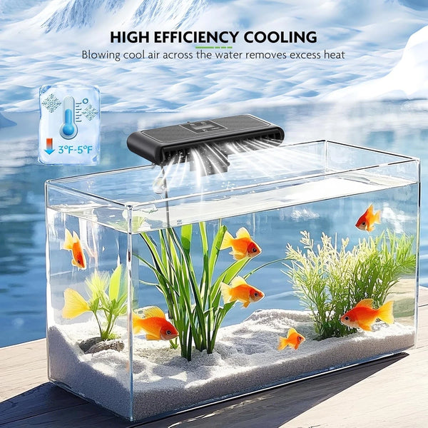 Aquarium Fish Tank Cooling Fan Water Temperature Control for Fish Tanks Coral