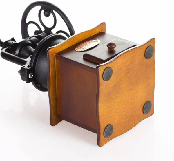 Burr Coffee Grinder Wooden Manual Coffee Grinder Classic French Coffee Milling - Image 9
