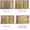 3-Tier Wooden Jewelry Box Jewelry Organizer Case Large Storage Box 29*19*17.5cm - Image 6