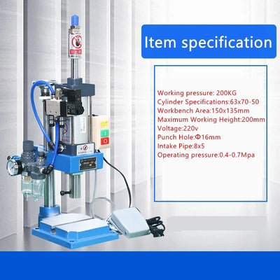 Desktop Pneumatic Punch Press Machine for Electronics Hardware Manufacturing - Image 2