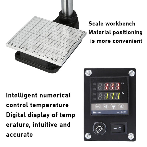Upgraded Hot Foil Stamping Machine 5x7cm Leather Bronzing Pressure Mark Machine