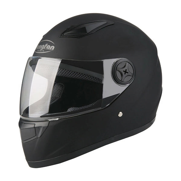 Black Motorcycle Bike Helmet Black Full Face Motorbike Helmets Visor 56-60cm - Image 3