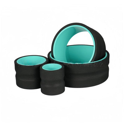 Back Roller lotus Wheel Set of 4 with Yoga Blocks, High Density Foam - Image 2