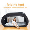 Portable Folding Tent Bed with Privacy Canopy for Camping Indoor & Outdoor Use