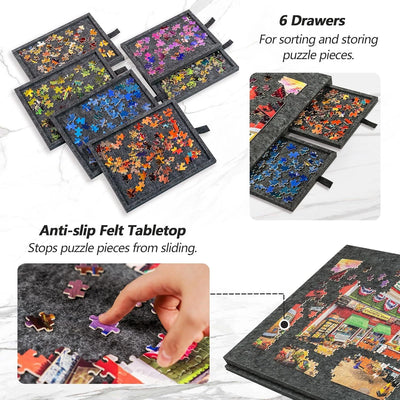 1000-2000 Pieces Tilting Jigsaw Puzzle Board with 2-in-1 Stand and Cover - Image 7